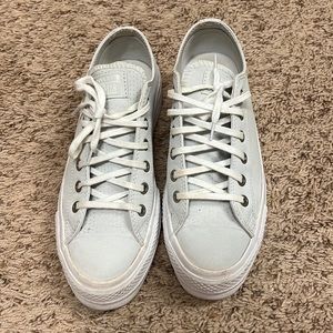 Grey Converse Chuck Taylor All Star Lift Low Top Platform Sneaker